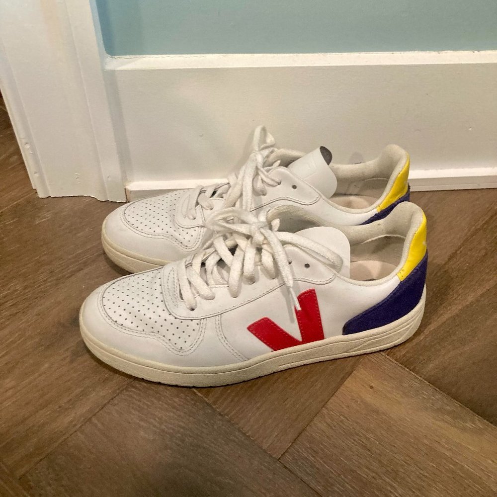 Veja V10 Sneaker/Extra White Pekin Cobalt size 8